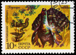 Postal stamp. Cock of the wood, 1975 Postal stamp. Cock of the wood, 1975