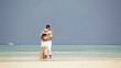 Loving young couple hugging each other