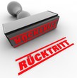 rücktritt stempel