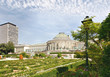 center of Botanique garden in Brussels with pavilion