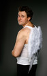 Mr. Angel with white wings Mr. Angel with white wings