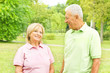 Portrait of happy senior couple outdoors Portrait of happy senior couple outdoors