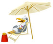 relaxte Möwe