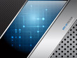 Abstract background with blue glossy banner