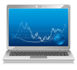 Stock chart on laptop