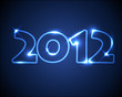 Blue vector neon New Year card 2012 Blue vector neon New Year card 2012