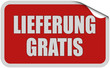 Sticker rot eckig curl oben LIEFERUNG GRATIS