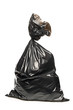 A studio shot of a garbage bag