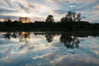 Summer sunset at the river