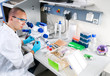 Young scientist works in the laboratory