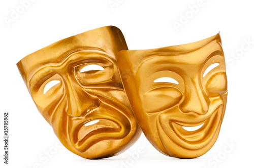 Photo: Masks with the theatre concept Masks with the theatre concept