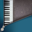 jazz background with piano and open zipper