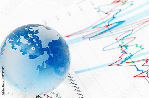 Photo: Crystal Ball on the financial Crystal Ball on the financial