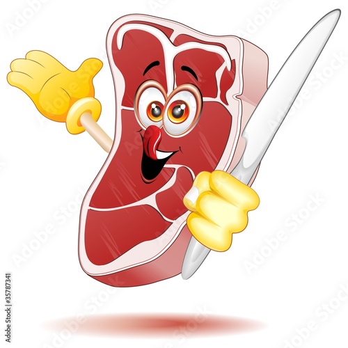 Vector: Bistecca Carne Fiorentina Cartoon Fumetto-Steak Meat Comics Bistecca Carne Fiorentina Cartoon Fumetto-Steak Meat Comics