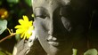 Statue in beautiful garden.
