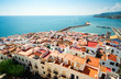 View of the Peniscola town Valencia, Spain