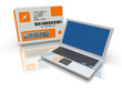 Illustration: rendered smart meter concept with laptop rendered smart meter concept with laptop