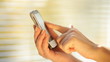 smart phone in hands of the person