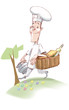 Chef having a picnic