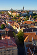 Medieval city of Tallinn with upper (Toompea) and downtown Medieval city of Tallinn with upper (Toompea) and downtown