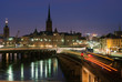 Night view of Stockholm old city