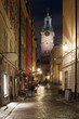 Street in the historical part of Stockholm city