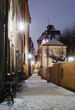 Street in the historical part of Stockholm city