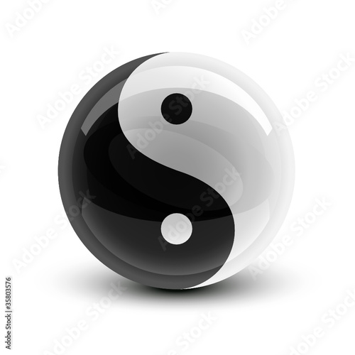 Vector: Yin and Yang ball Yin and Yang ball