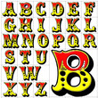 abc alphabet background circus design