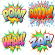 A Selection of Comic Book Illustrations Bang Bam Wow Splat