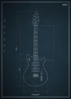 blueprint electric guitar with the dimensions on paper blueprint electric guitar with the dimensions on paper