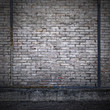 Image : Old brick wall in an abandoned factory