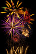 Photo: Cluster of vibrant fireworks Cluster of vibrant fireworks