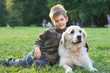 Boy and dog