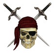 Pirate Skull with Daggers