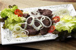 Carne de vaca com salada Carne de vaca com salada