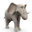 elephante cartoon walking