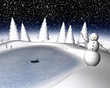Snowy winter scene