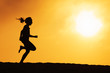 Photo: Running girl silhouette Running girl silhouette