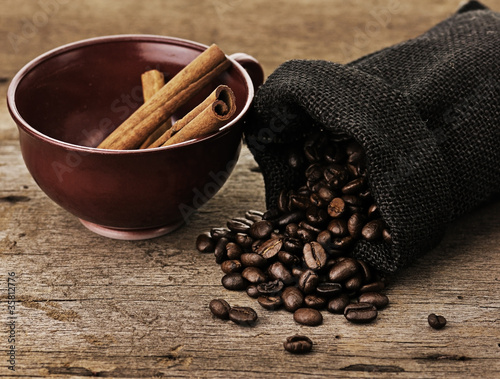 Photo: coffee composition coffee composition