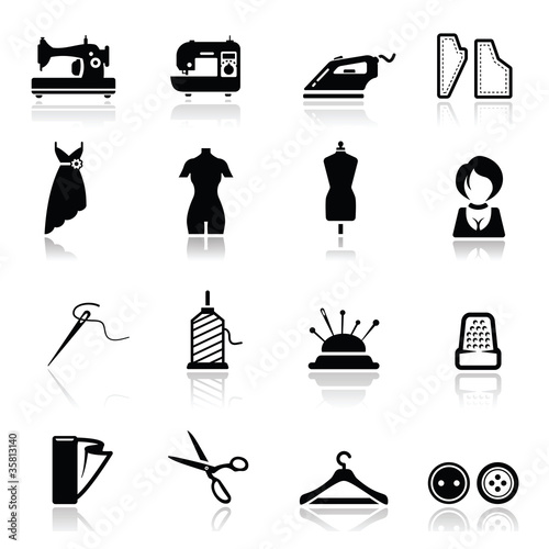 Vector: Icons set Sewing and fashion Icons set Sewing and fashion