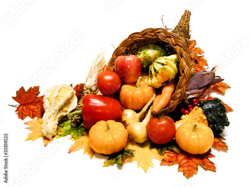 Photo: Harvest or Thanksgiving cornucopia Harvest or Thanksgiving cornucopia