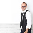 Foto: Trendy guy wearing black and white Trendy guy wearing black and white