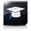 Symbole glossy vectoriel diplomé