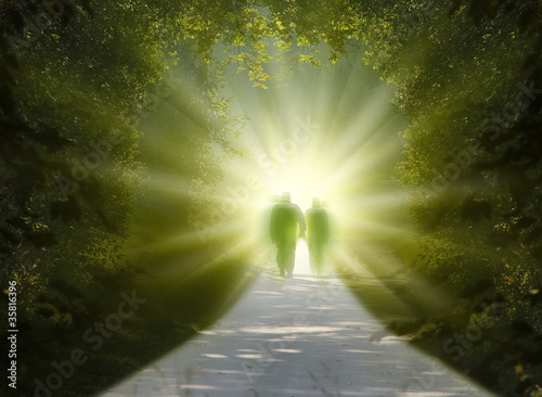 Photo: walk into light walk into light