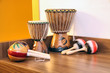 bongos and maracas