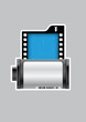 Vector negative photo film roll