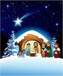 Christmas nativity scene with holy family Christmas nativity scene with holy family