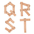 alphabet Letter Q,R,S,T from wood board with clipping path alphabet Letter Q,R,S,T from wood board with clipping path