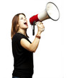 girl with megaphone